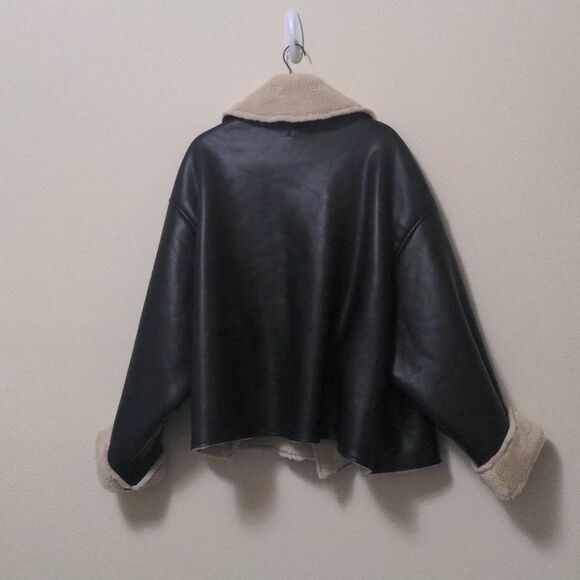 Good American Faux Leather Shearling Jacket - Picture 7 of 7